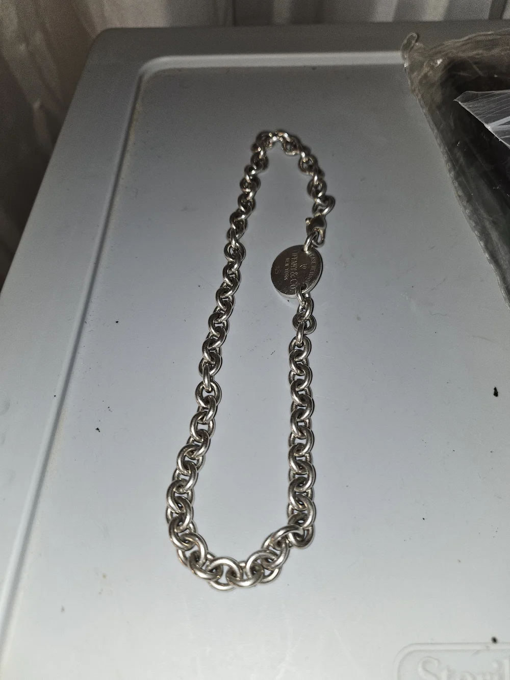 Tiffany & Co. Sterling Silver Return to Tiffany Link Necklace Vintage Price Firm